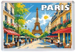 Paris - France - Artistic Jumbo Fridge Magnet 25F1