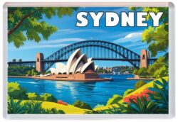 Sydney - Australia - Artistic Jumbo Fridge Magnet 25A1