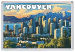 Vancouver - Canada - Artistic Jumbo Fridge Magnet 25C1