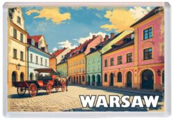 Warsaw - Poland - Artistic Jumbo Fridge Magnet 25P1