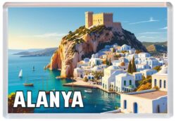 Alanya - Turkey - Artistic Jumbo Fridge Magnet 25T1
