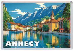 Annecy - France - Artistic Jumbo Fridge Magnet 25F1