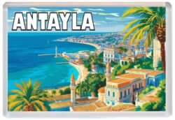 Antalya - Turkey - Artistic Jumbo Fridge Magnet 25T1