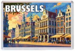 Brussels - Belgium - Artistic Jumbo Fridge Magnet 25B1