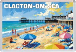 Clacton-on-Sea - Essex - Artistic Jumbo Fridge Magnet 25E1