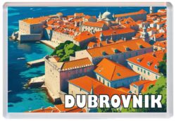 Dubrovnik - Croatia - Artistic Jumbo Fridge Magnet 25C1
