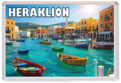Heraklion - Greece - Artistic Jumbo Fridge Magnet 25G1
