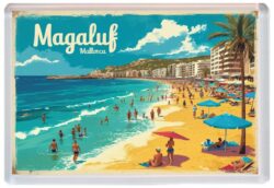 Magaluf - Mallorca - Spain - Artistic Jumbo Fridge Magnet 25S1