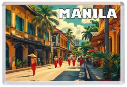 Manila - Philippines - Artistic Jumbo Fridge Magnet 18P1