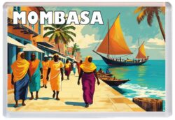 Mombasa - Kenya - Africa - Artistic Jumbo Fridge Magnet 25K1