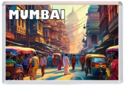 Mumbai - India - Artistic Jumbo Fridge Magnet Souvenir Gift Present 25I1