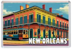 New Orleans - Louisiana - USA - Jumbo Fridge Magnet 25US1
