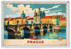 Prague - Czech Republic - Artistic Jumbo Fridge Magnet 25CR1