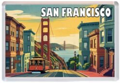 San Francisco - California - Artistic Jumbo Fridge Magnet 25US1