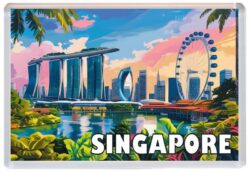 Singapore - Artistic Jumbo Fridge Magnet 25S1