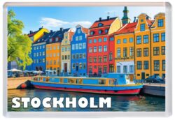 Stockholm - Sweden - Artistic Jumbo Fridge Magnet 25S1