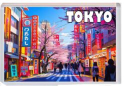 Tokyo - Japan - Artistic Jumbo Fridge Magnet 25J1