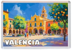 Valencia - Spain - Artistic Jumbo Fridge Magnet 25S1