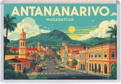 Antananarivo - Madagascar - Artistic Jumbo Fridge Magnet 25A1