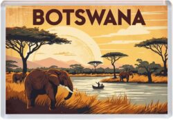 Botswana - Artistic Jumbo Fridge Magnet 25A1