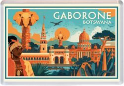Garborone - Botswana - Artistic Jumbo Fridge Magnet 25A1
