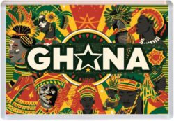 Ghana - Africa - Artistic Jumbo Fridge Magnet 25G1