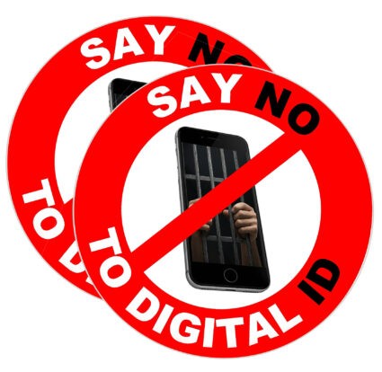Say No to Digital ID - TWO PACK - Car Bumper Window Decal Sticker ...