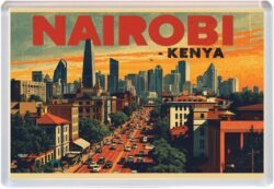 Nairobi - Kenya - Africa - Artistic Jumbo Fridge Magnet 25K1