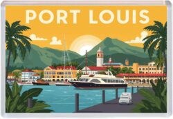 Port Louis - Mauritius - Africa - Artistic Jumbo Fridge Magnet 25A1