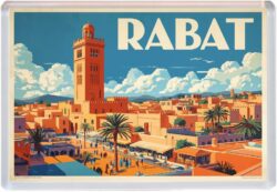Rabat - Morocco - Africa - Artistic Jumbo Fridge Magnet 25A1
