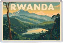 Rwanda - Africa - Artistic Jumbo Fridge Magnet 25A1