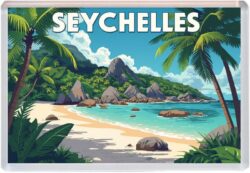 Seychelles - Africa - Artistic Jumbo Fridge Magnet 25A1