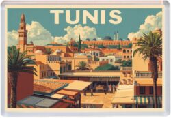 Tunis - Tunisia - Artistic Jumbo Fridge Magnet 25T1