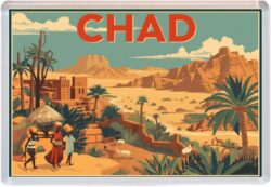 Chad - Africa - Artistic Jumbo Fridge Magnet 25A1