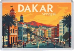 Dakar - Senegal - Africa - Artistic Jumbo Fridge Magnet 25A1