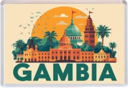 Gambia - Africa - Artistic Jumbo Fridge Magnet 25A1