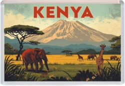 Kenya - Africa - Artistic Jumbo Fridge Magnet 25K1