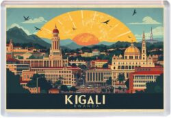 Kigali - Rwanda - Africa - Artistic Jumbo Fridge Magnet 25A1