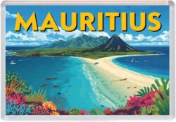 Mauritius - Africa - Artistic Jumbo Fridge Magnet 25A1
