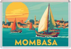 Mombasa - Kenya - Africa - Artistic Jumbo Fridge Magnet 25K2