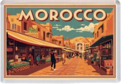 Morocco - Africa - Artistic Jumbo Fridge Magnet 25A1