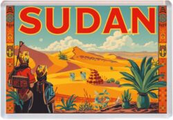 Sudan - Africa - Artistic Jumbo Fridge Magnet 25A1