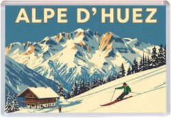 Alpe d'Huez - France - Artistic Jumbo Fridge Magnet 25F1