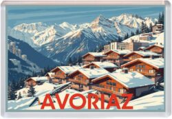 Avoriaz - France - Artistic Jumbo Fridge Magnet 25F1