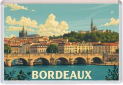 Bordeaux - France - Artistic Jumbo Fridge Magnet 25F1