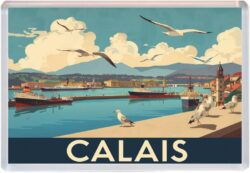 Calais - France - Artistic Jumbo Fridge Magnet 25F1