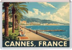 Cannes - France - Artistic Jumbo Fridge Magnet 25F1