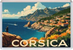 Corsica - France - Artistic Jumbo Fridge Magnet 25F1