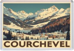 Courchevel - France - Artistic Jumbo Fridge Magnet 25F1