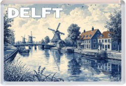 Delft - Holland - Artistic Jumbo Fridge Magnet 25N1